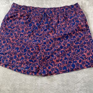 Brooks Brothers Swim Trunks Mens XL Blue Starfish Coral Mesh Lining Pockets